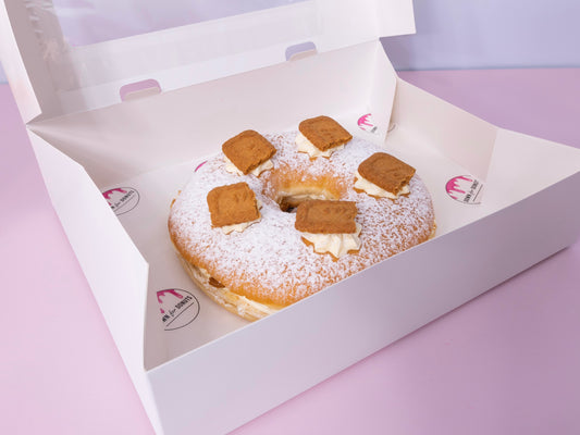Giant Fresh Cream Donut Cake