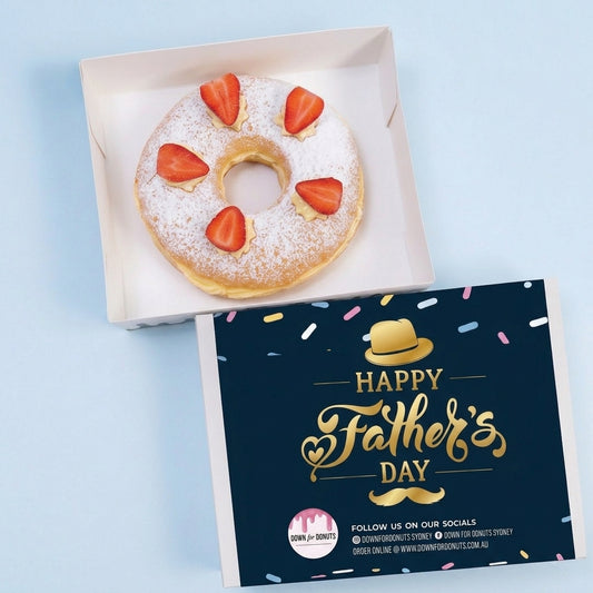 Father's Day Giant Fresh Cream Donut Cake