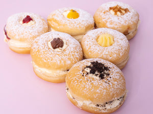 6 Fresh Cream Mini Donut Cakes