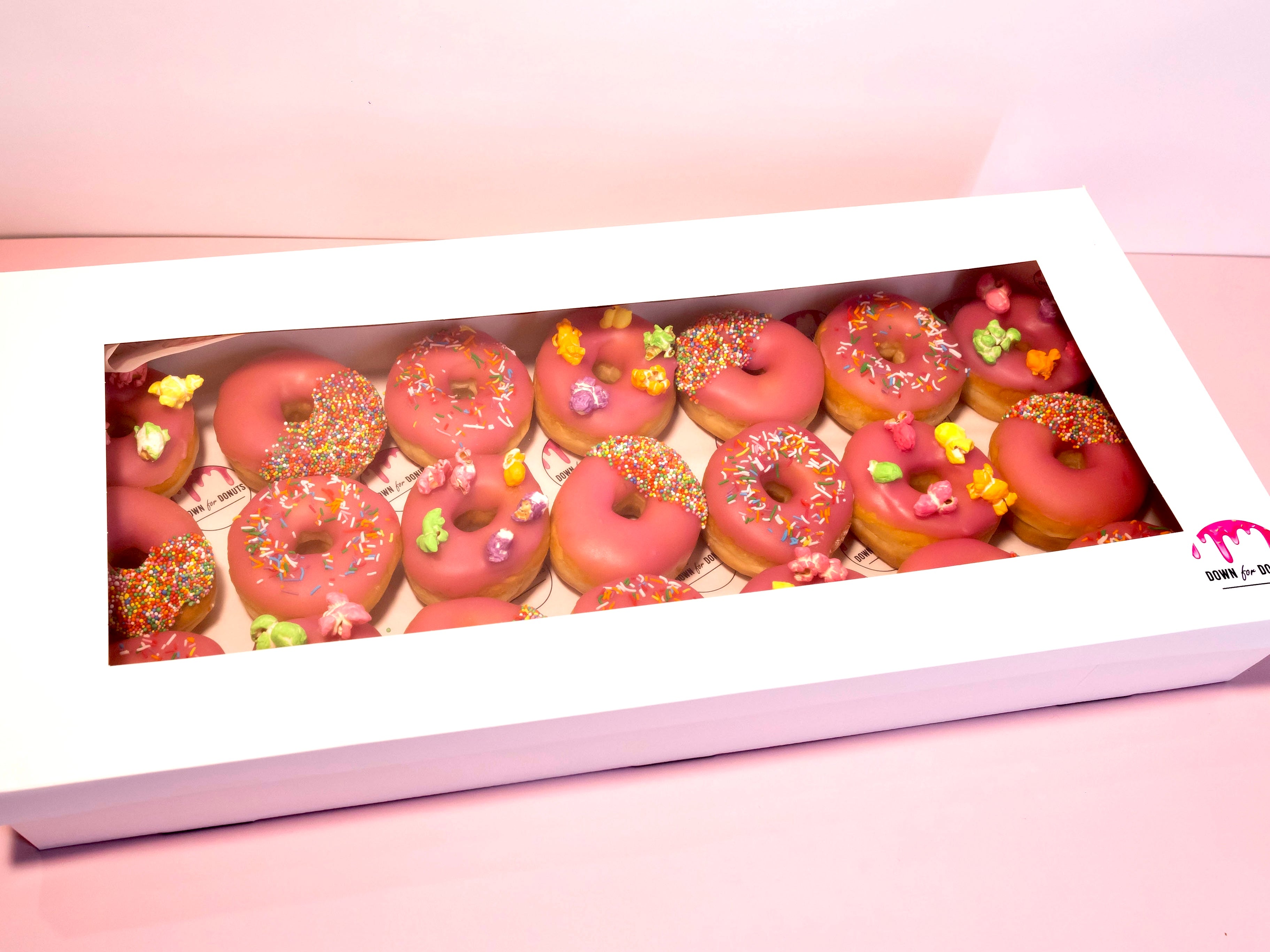 21 Strawberry Glazed Donuts