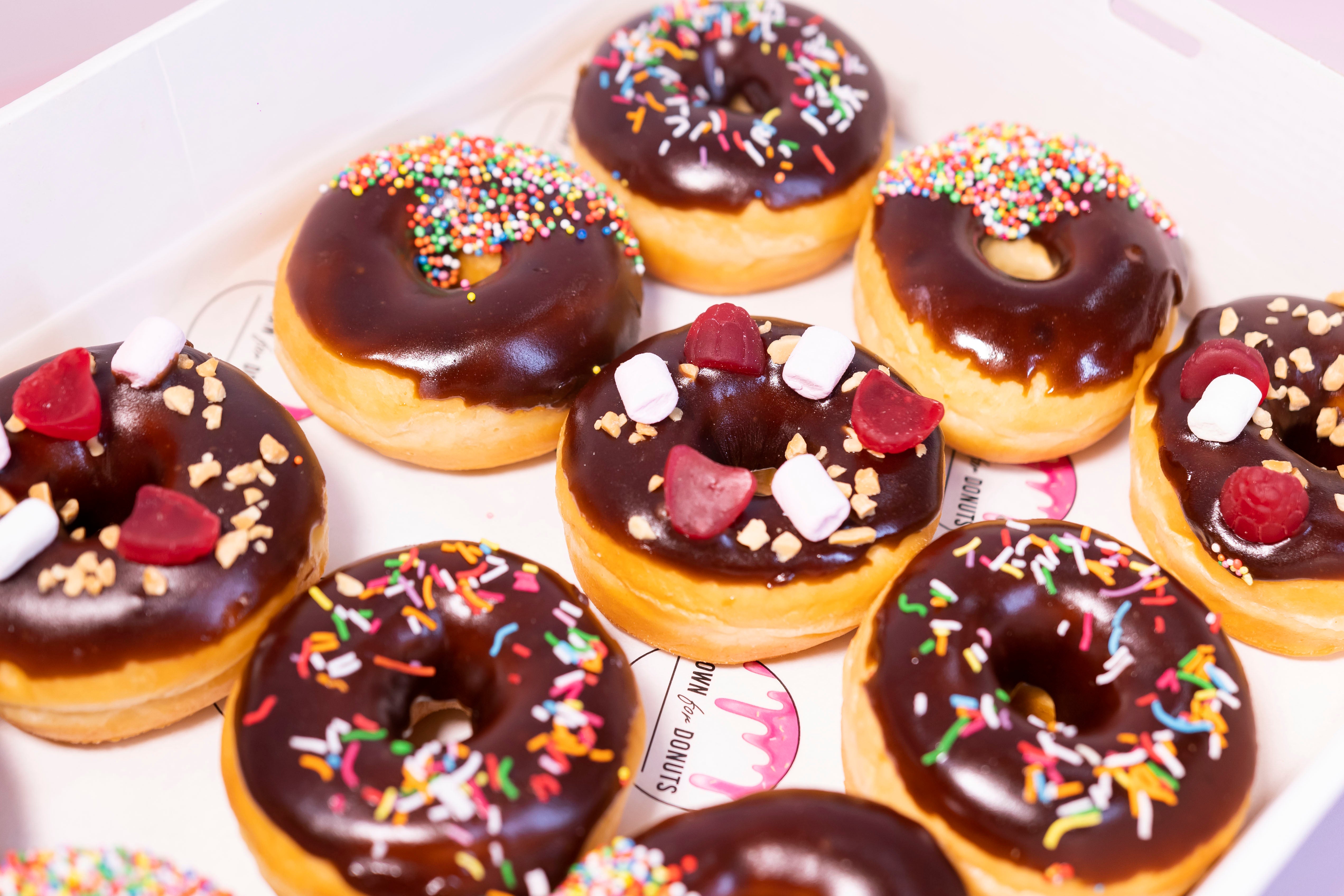 12 Chocolate Glazed Donuts