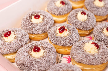 12 Chocolate Lamington Donuts