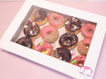 Load image into Gallery viewer, 12 Chocolate / Strawberry Glazed Donuts
