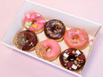 Load image into Gallery viewer, 6 Chocolate / Strawberry Glazed Donuts
