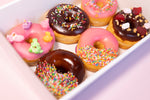Load image into Gallery viewer, 6 Chocolate / Strawberry Glazed Donuts
